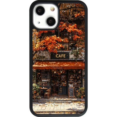 iPhone 13 mini Case Hülle - Silikon schwarz Autumn 25 Coffee shop