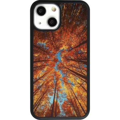 iPhone 13 mini Case Hülle - Silikon schwarz Autumn 25 Trees