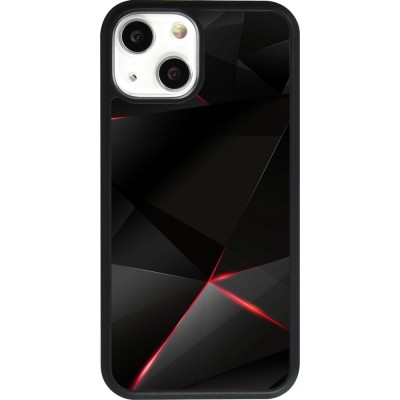 Hülle iPhone 13 mini - Silikon schwarz Black Red Lines