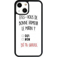 Hülle iPhone 13 mini - Silikon schwarz Bonne humeur matin