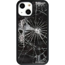 Hülle iPhone 13 mini - Silikon schwarz Broken Screen