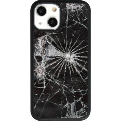 Hülle iPhone 13 mini - Silikon schwarz Broken Screen