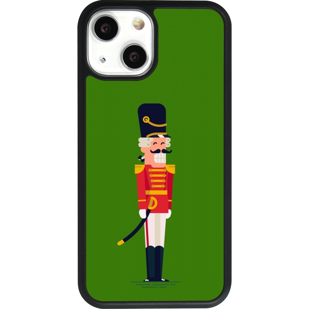 iPhone 13 mini Case Hülle - Silikon schwarz Christmas 25 Nutcracker Green