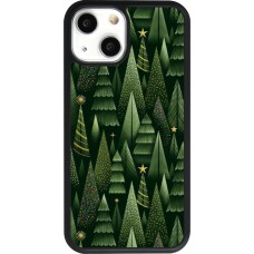 iPhone 13 mini Case Hülle - Silikon schwarz Christmas 25 Pattern Xmas Tree