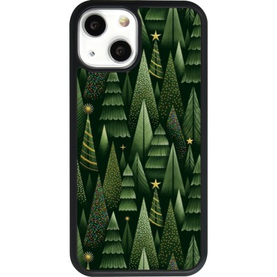 iPhone 13 mini Case Hülle - Silikon schwarz Christmas 25 Pattern Xmas Tree