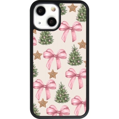 iPhone 13 mini Case Hülle - Silikon schwarz Christmas 25 Vintage Ribbons