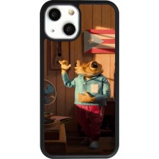 iPhone 13 mini Case Hülle - Silikon schwarz Dancing frog DTMF