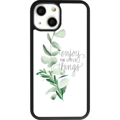 Hülle iPhone 13 mini - Silikon schwarz Enjoy the little things