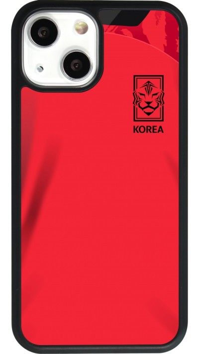 iPhone 13 mini Case Hülle - Silikon schwarz Südkorea 2022 personalisierbares Fussballtrikot