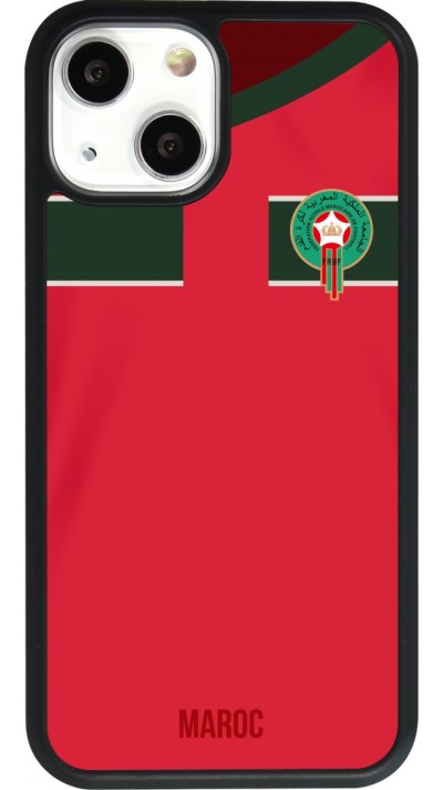 iPhone 13 mini Case Hülle - Silikon schwarz Marokko 2022 personalisierbares Fussballtrikot