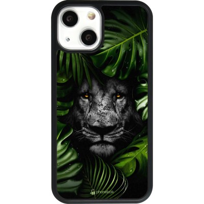 Hülle iPhone 13 mini - Silikon schwarz Forest Lion