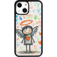 iPhone 13 mini Case Hülle - Silikon schwarz Little Angel Sketch Love
