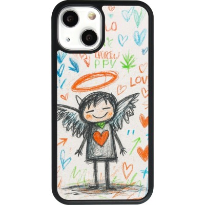 iPhone 13 mini Case Hülle - Silikon schwarz Little Angel Sketch Love