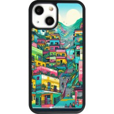 iPhone 13 mini Case Hülle - Silikon schwarz Medellin Comuna 13 Kunst