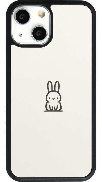 iPhone 13 mini Case Hülle - Silikon schwarz Minimal Häschen Süße