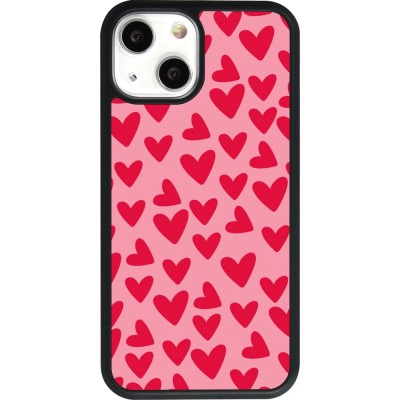 iPhone 13 mini Case Hülle - Silikon schwarz Mom 2024 kleine Herzen