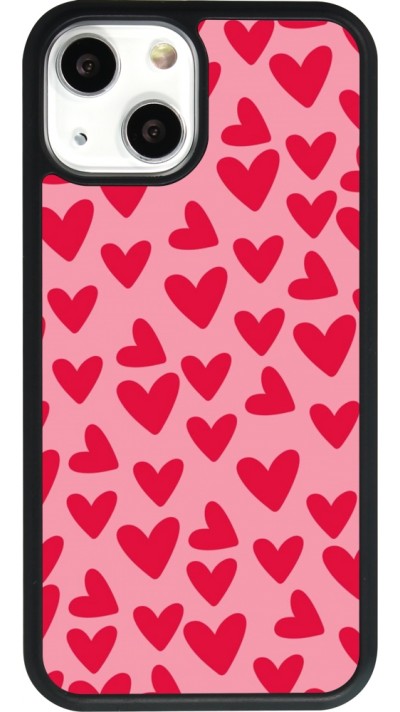 iPhone 13 mini Case Hülle - Silikon schwarz Mom 2024 kleine Herzen