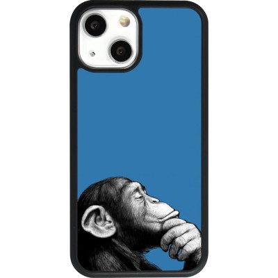 Hülle iPhone 13 mini - Silikon schwarz Monkey Pop Art