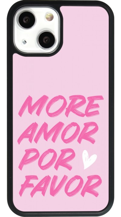 iPhone 13 mini Case Hülle - Silikon schwarz More amor porfavor