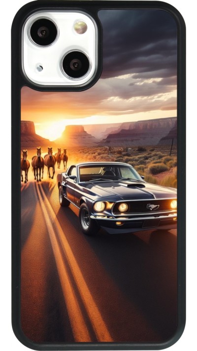 iPhone 13 mini Case Hülle - Silikon schwarz Mustang 69 Grand Canyon
