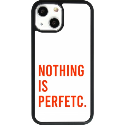 iPhone 13 mini Case Hülle - Silikon schwarz Nothing is Perfetc