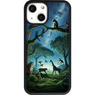 iPhone 13 mini Case Hülle - Silikon schwarz Paradies der exotischen Tiere