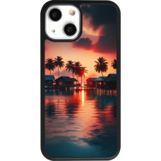 iPhone 13 mini Case Hülle - Silikon schwarz Paradies Malediven