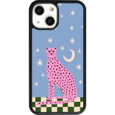iPhone 13 mini Case Hülle - Silikon schwarz Pink leopard with stars 2026