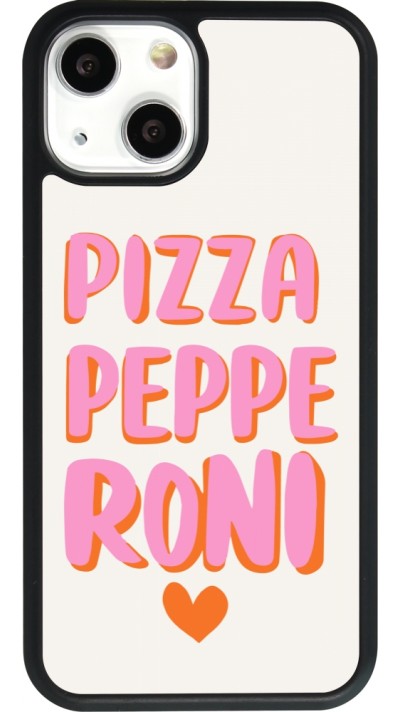 iPhone 13 mini Case Hülle - Silikon schwarz Pizza pepperoni 2026
