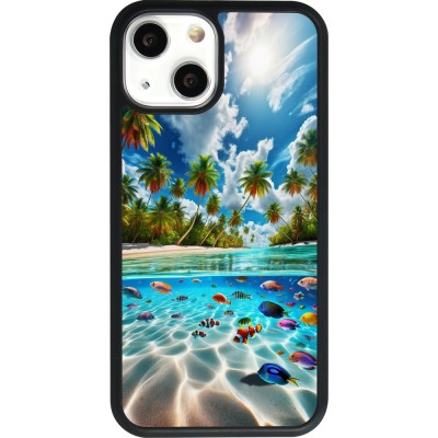 iPhone 13 mini Case Hülle - Silikon schwarz Strandparadies