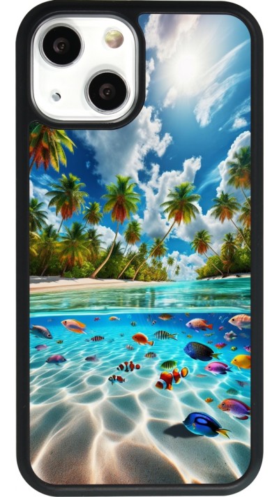 iPhone 13 mini Case Hülle - Silikon schwarz Strandparadies