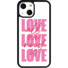 Coque iPhone 13 mini - Silicone rigide noir Saint Valentines Day 26 Love all we need is