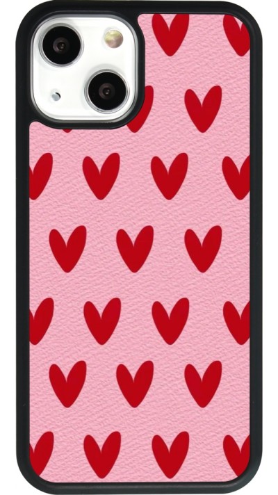 iPhone 13 mini Case Hülle - Silikon schwarz Saint Valentines Day 26 Pattern heart