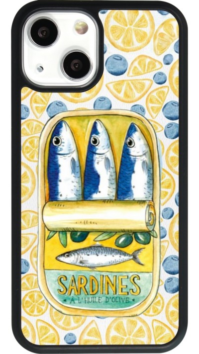 iPhone 13 mini Case Hülle - Silikon schwarz Sardines in oil 2026