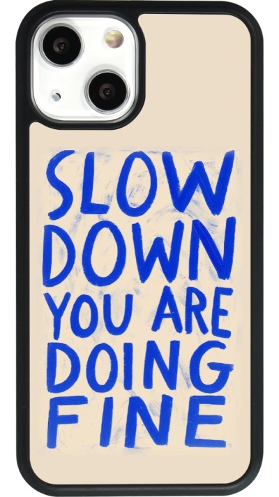 iPhone 13 mini Case Hülle - Silikon schwarz Slow down 2026