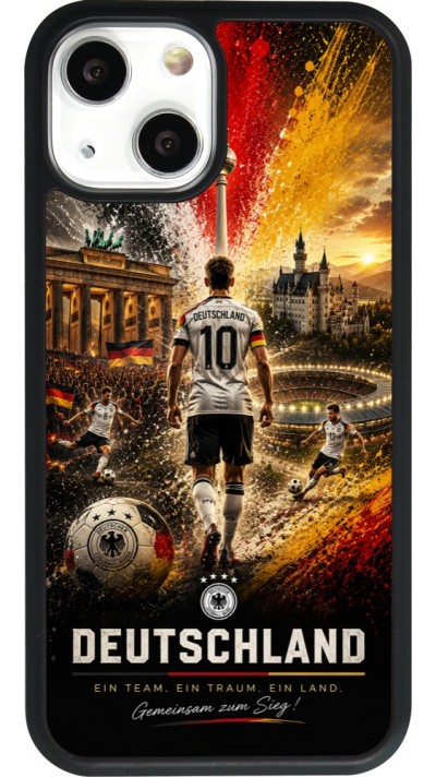 iPhone 13 mini Case Hülle - Silikon schwarz Fussball Deutschland splash 2026