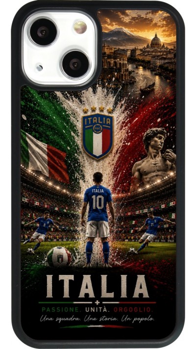 iPhone 13 mini Case Hülle - Silikon schwarz Fussball Italien splash 2026