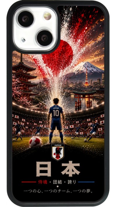 iPhone 13 mini Case Hülle - Silikon schwarz Fussball Japan splash 2026