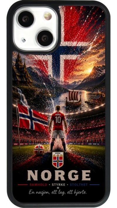 iPhone 13 mini Case Hülle - Silikon schwarz Fussball Norwegen splash 2026