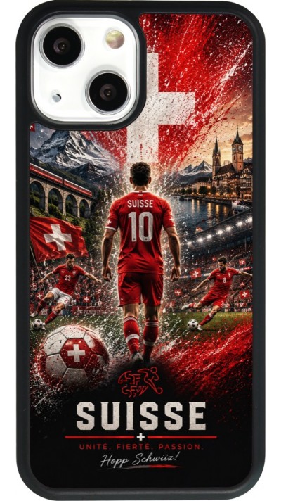 iPhone 13 mini Case Hülle - Silikon schwarz Fussball Suisse splash 2026