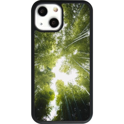 iPhone 13 mini Case Hülle - Silikon schwarz Spring 23 forest blue sky