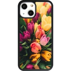 iPhone 13 mini Case Hülle - Silikon schwarz Bouquet of tulips Spring 2026
