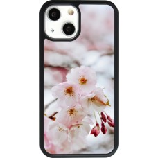 iPhone 13 mini Case Hülle - Silikon schwarz Cherry tree Spring 2026