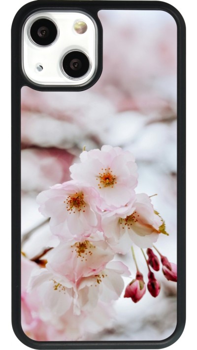 iPhone 13 mini Case Hülle - Silikon schwarz Cherry tree Spring 2026