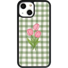 iPhone 13 mini Case Hülle - Silikon schwarz Green vichy tulips Spring 2026