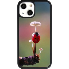 iPhone 13 mini Case Hülle - Silikon schwarz Ladybird on a mushroom Spring 2026
