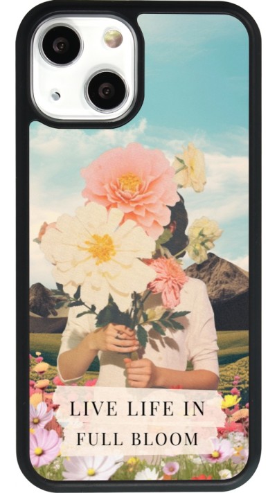 iPhone 13 mini Case Hülle - Silikon schwarz Live life in full moon Spring 2026