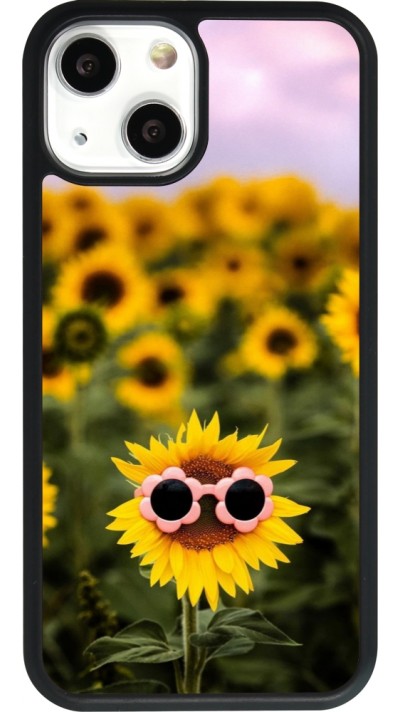 iPhone 13 mini Case Hülle - Silikon schwarz Sunflower with glasses Spring 2026