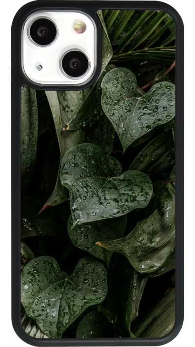 iPhone 13 mini Case Hülle - Silikon schwarz Spring 23 fresh plants