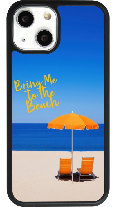 iPhone 13 mini Case Hülle - Silikon schwarz Summer 2025 Bring me to the beach